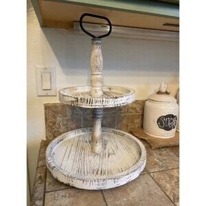 Tiered Tray Cupcake Stand 2 Tier Tray Stand Serving Cakes Tray Decorative Trays